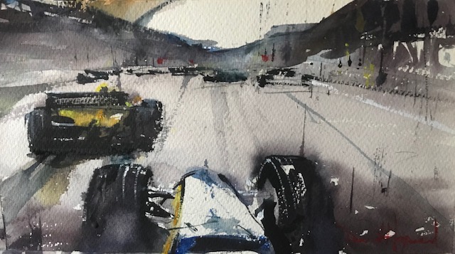 David Heywood 'F1 a Drivers Perspective' Original Watercolour 